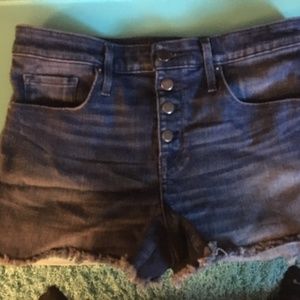 High waisted denim shorts